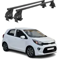 Menabo Dachträger Grundtäger für Kia Picanto 2017-2020 50kg Stahl Schwarz 2 tlg