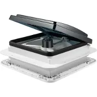 StarTech.com Wohnmobil/Wohnwagen Dachlüfter - Dachhaube Abluftventilator - 12V - Ausschnitt 28×28 cm - LED-Beleuchtung - Manuelle Steuerung - 10 Flügel - Weiß