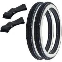 Kenda 2x Reifen Weißwand K252 2.25-17 (2 1/4 x 17)33L TT + Schlauch