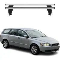Menabo Dachträger Grundtäger für Volvo V50 2007-2012 FL 50kg Alu Silber 2 tlg