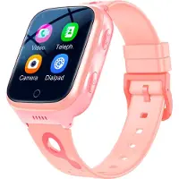 Mc star 4G Kids SmartWatch Wasserdichte IPX7 Videotelefonanrufverfolgung Android Smartwatch,Rosa