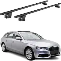 Omac Dachträger Grundtäger für Audi A4 B8 B9 Avant 2008-2025 100kg Alu Schwarz 2x ABE