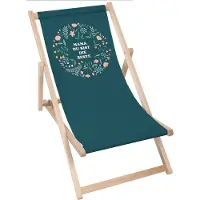 Dreamroots Liegestuhl klappbar Holz,bis zu 130 kg, Sonnenliege klappbar mit 3-stufiger Neigungsregulierung der Rückenlehne, Mama Du bist die beste