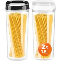 Kadax Lebensmittelbehälter-Produkte, loser Nudeldeckel, Kunststoff, 1,8 l, Set