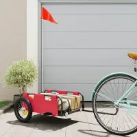 Prolenta Maison Exclusive - Fahrradanhänger Rot Oxford-Gewebe und Eisen