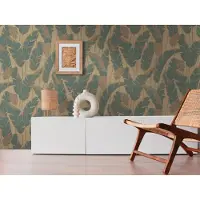 A.S. Création Vliestapete "Jade 2 Blätter-Tapete Mustertapete Pflanzen Blattmotiv" leicht glänzend strukturiert Vliestapete Blättertapete für Schlafzimmer Küche Wohnzimmer Blätter
