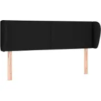 Syfax Kopfteil mit Ohren Schwarz 147x23x78/88 cm Stoff