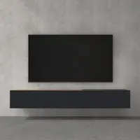 Doporro TV Lowboard hängend Fernsehschrank Wohnzimmer | TV-Schrank hängend Fernsehtisch Hängeschrank 200cm Fernsehschrank02