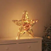 vidaXL "Schlussverkauf" 3D Stern mit 50 LEDs Warmweiß 55x52,5x9 cm PET C13110