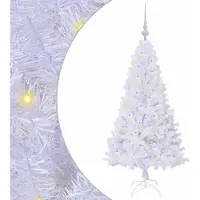 Syfax Künstlicher Weihnachtsbaum Weiß 120 cm PVC und Stahl