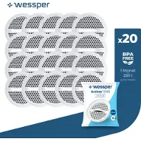 Wessper Classic Active Disc Wasserfilterpatrone | Ersatz für Aquaphor Standard, Brita Classic, Dafi Classic Filterkartusche | Aktivkohlepatrone - 20x