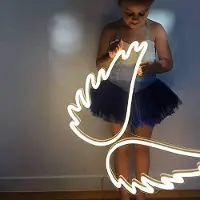 Rosikey Engelsflügel Neon Wandleuchte Neon Schild Nachtlichter Mädchen Geburtstag Neonlicht Leuchtreklame Wanddeko für Party Bar Gaming Schlafzimmer Zimmer