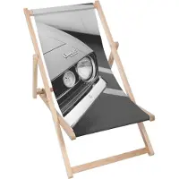 Dreamroots Liegestuhl klappbar Holz, Buchenholz bis zu 130 kg, Sonnenliege klappbar mit 3-stufiger Neigungsregulierung der Rückenlehne, Moto