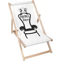 Dreamroots Liegestuhl klappbar Holz, Buchenholz bis zu 130 kg, Sonnenliege klappbar mit 3-stufiger Neigungsregulierung der Rückenlehne, Papas Thron