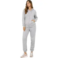 Kruze By Enzo Kruze | Damen Zip-Up Hoodie Trainingsanzug Set