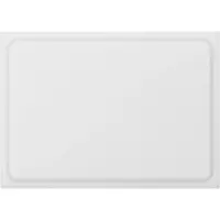 Morleos Muvell Schneidebrett Kunststoff HDPE500 | Weiß 60x40x2 cm | Schneidbrett | Gastro Profi HACCP Milch & Backwaren Küchenbrett | 1 Seite mit Saftrinne |