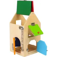 Small Foot Aktivitätsspielzeug Haus mit Schlössern, Babyspielzeug