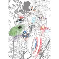 Komar Vliestapete "Digitaldruck Vlies - Avengers Attack - Größe 200 x 280 cm" bedruckt glatt Kinderzimmer