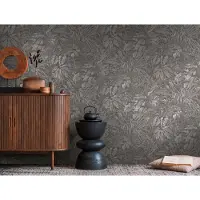 Living Walls Vliestapete "Smart Surfaces Natur-Tapete Mustertapete Floral Natur" leicht glänzend strukturiert Vliestapete Dschungel für Schlafzimmer Küche Wohnzimmer Natur Design