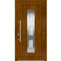 Haustuerenland.de Kunststoff Haustür nach Maß "AMAYA" 71 mm Golden Oak holzähnlich innen öffnend DIN links