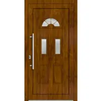 Haustuerenland.de Kunststoff Landhaustür "MADLEN" 71 mm Golden Oak holzähnlich innen öffnend DIN links