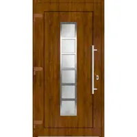 Haustuerenland.de Kunststoff Haustür nach Maß "MILENA" 71 mm Golden Oak holzähnlich beidseitig außen öffnend DIN links