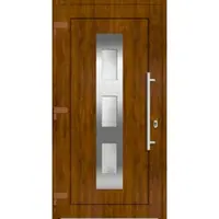 Haustuerenland.de Kunststoff Haustür nach Maß "AMAYA" 71 mm Golden Oak holzähnlich außen öffnend DIN links
