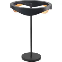 Highlight Design-Tischleuchte Ascoli schwarz mit gold Ø 36cm