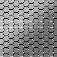 ALLOY Mosaik Fliese Massiv Metall Edelstahl Marine Gebürstet Grau 1,6mm Honey-s-s-mb 1 Paket mit 10 Matten 0,92 m2 Grau