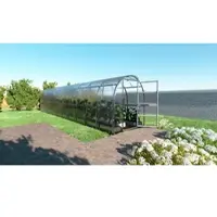 KLASIKA GREENHOUSES Slim*KLASIKA Gewächshaus 24m2, 2m x 12m mit 6 mm Polycarbonatabdeckung