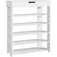 En.casa Schuhregal Boppeelo 94x75x30 cm Weiss