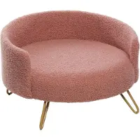 Flamingo Hundesofa Dizco rund rosa, Maße: 51 x 50 x 30,5 cm