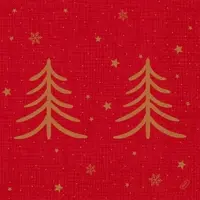 Duni Servietten 40x40 cm, 3-lagig, Shimmer Trees Design | Packung (250 Stück)