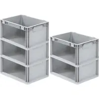 Proregal SparSet 5x Eurobox NextGen Store HxBxT 22 x 30 x 40 cm 20 Liter Seite Offen Eurobehälter Transportbox