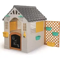 DOLU Garten Weiß/Graues Spielhaus mit Zubehör