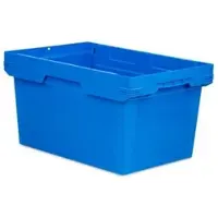 Proregal Conical Mehrweg-Stapelbehälter Blau | HxBxT 32,3x40x60cm | 58 Liter | Lagerbox Eurobox Transportbox Transportbehälter Stapelbehälter