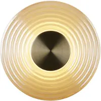 Searchlight Wandlampe Cleo, dimmbar, creme / amber, für Wohn- / Esszimmer, Glas, Modern, LED Wandleuchte, Wandlampe Innen