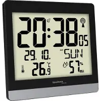 Technoline WS 8014, Wand, Digitale Uhr, Rechteck, Schwarz, Silber, AA, 200 mm