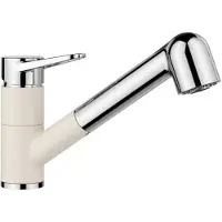 BLANCO BLANCOWEGA-S II SILGRANIT-Look zweifarbig softweiß/chrom
