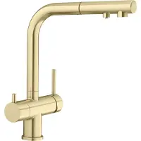 BLANCO Fontas S II - Spültischarmatur mit ausziehbarem Auslauf und mit Filterfunktion, Satingold 526694