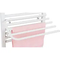 Aqualine Handtuchtrockner 4-Fach für Heizkörper, Universalklemmung, Länge 50cm, Weiß
