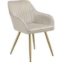 TecTake Esszimmerstuhl Marilyn gepolstert, in Samtoptik, gesteppt 58 x 62 x 82 cm