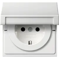 Gira SCHUKO-Steckdose mit Klappdeckel 0414112 Reinweiß, 1 Stk.