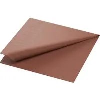 Duni Zellt.-Servietten 33x33 cm, 3-lagig, Kastanie | Packung (250 Servietten)
