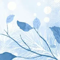 Duni GmbH Frosted Winter Servietten, 24x24 cm Elegante Tischdeko | Packung (50 Stück)
