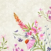 Duni GmbH Klassik Floret Servietten 40x40 cm, 50 Stück - Elegante Tischdeko | Packung (50 Stück)