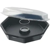Duni GmbH Octaview (C&C Packung mit 157541) Schwarz / Transparent PS 190x190x70 | Packung (35 Stück)