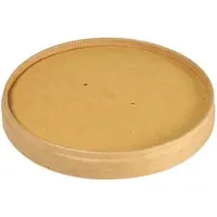 Biopak Deckel Karton SLIM Karton/PLA Braun 350/550/750/950 ml Braun Karton FSC/PLA 117x117x19 | Packung (25 Stück)