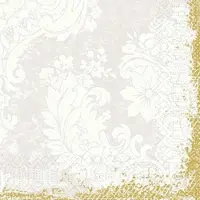 Duni Zellt.-Servietten 33x33 cm, 3-lagig, Royal White | Packung (50 Servietten)