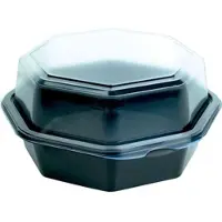 Duni GmbH Octaview C&C Packung 160x160x80 mm - Schwarz/Transparent PS | Packung (35 Stück)
